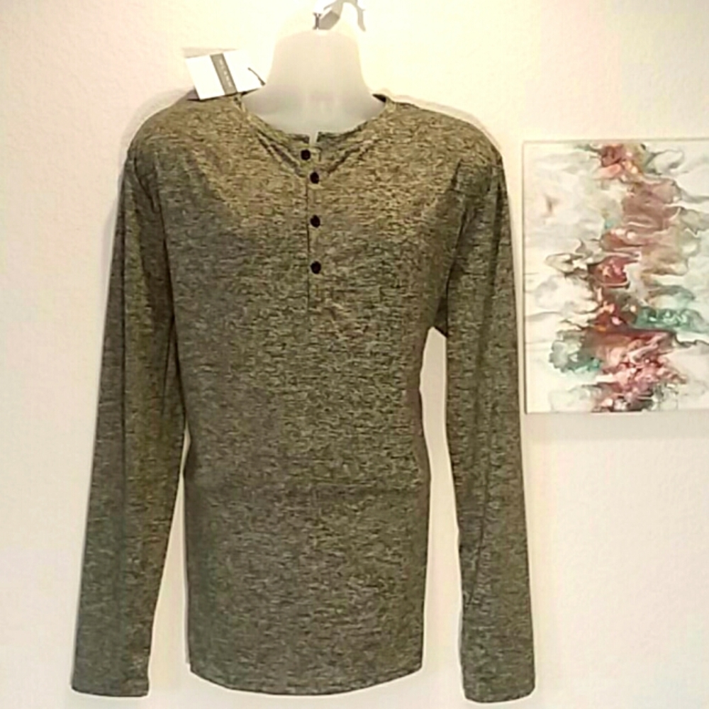 MLANM NWT Silky Long  Sleeve Henley